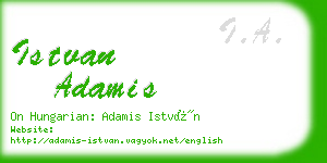 istvan adamis business card